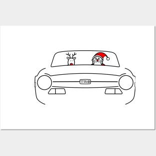 Triumph TR6 classic British sports car Christmas special edition Posters and Art
